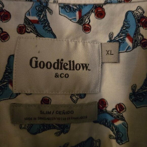 GoodFellow & CO Men's XL slim roller skate button down cotton blend - Picture 4 of 8